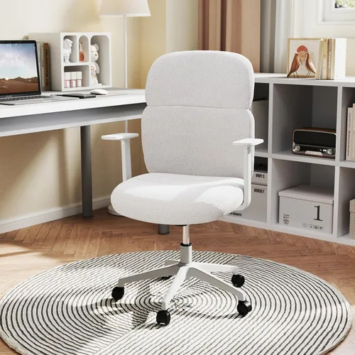 Miniatura 6 de LuxErgo Silla de oficina, sillas de escritorio de oficina en casa con reposabrazos, cómoda silla de escritorio con ruedas, sillas de computadora