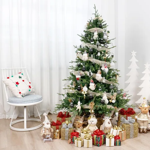 Miniatura 4 de Juego de Adornos de Bolas de Navidad, 34 piezas de adornos de Navidad de plástico transparente irrompibles para decoración colgante del árbol