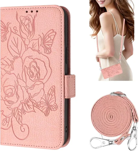 Funda con tapa para Motorola Moto E22 4G/E22i 4G, con bloqueo RFID, función atril, 3 ranuras para tarjetas, con funda de piel con cordón, funda tipo