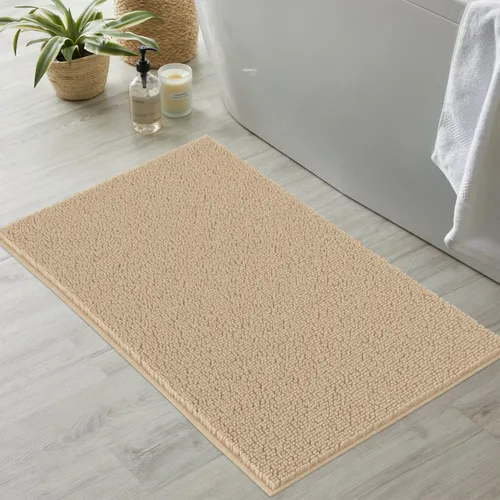Miniatura 98 de LuxUrux Tapete de microfibra afelpada, de felpilla extrasuave, pelo largo de 1 pulgada, muy absorbente, para baño o ducha, lavar y secar a máquina