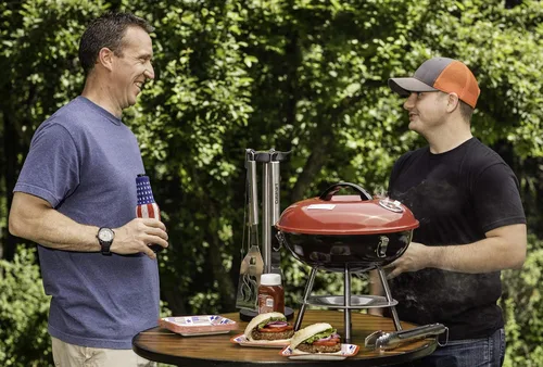 Miniatura 7 de Portátil barbacoa de carbón, Cuisinart ccg-190, 14 in, Rojo