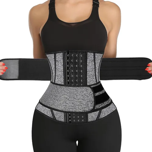 Miniatura 13 de KIWI RATA Entrenador de Cintura de Neopreno para Sauna Corsé Cinturón de Sudor para Mujeres Banda Ceñidora de Compresión para Entrenamiento Fitness