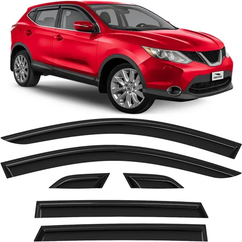 Miniatura 11 de Voron Glass Protectores de lluvia extra duraderos con cinta adhesiva para Jeep Compass 2017-2025, deflectores de ventana, viseras de ventana