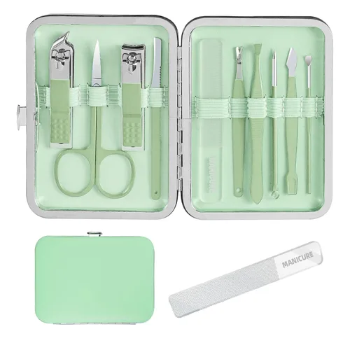 Miniatura 10 de Kit de manicura y pedicura profesional para hombres, kit de cuidado de uñas, kit de cuidado de uñas para hombre, cortaúñas de uñas y pies