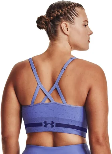 Miniatura 14 de Under Armour - Brasier largo y sin costuras de bajo impacto para mujer