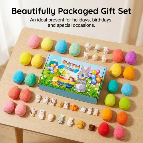 Miniatura 5 de 15 piezas de juguetes oceánicos de baño, caja de bolas de sal de baño, bombas de baño con sorpresa en el interior, bombas de baño de Pascua, bombas