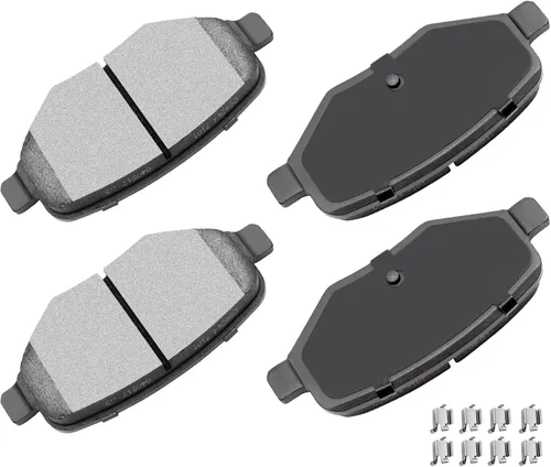Miniatura 11 de cciyu Juego de pastillas de freno de cerámica delanteras y traseras D946 D683, 8 piezas para BMW 330Ci 2001-2005 para BMW 330i 2001-2005 para BMW