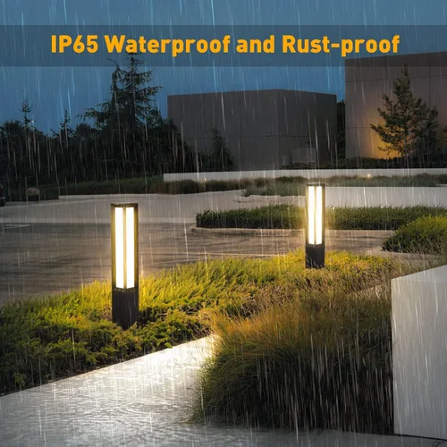 Miniatura 3 de Luz de camino del paisaje, aluminio 8W 800LM iluminación LED de lujo, 32 pulgadas moderna iluminación al aire libre bolardo para césped, patio