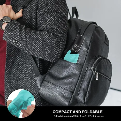 Miniatura 13 de LEAGERA Paraguas de viaje compacto para bolso, mango plano, impermeable para lluvia ligera