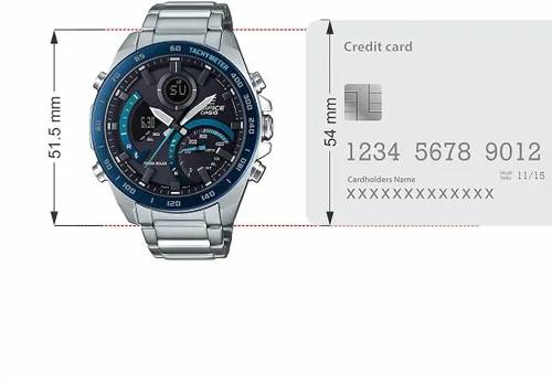 Miniatura 7 de Casio Edifice Ecb-900Db-1B Reloj de cuarzo taquímetro para hombre, Negro -, Movimiento de cuarzo