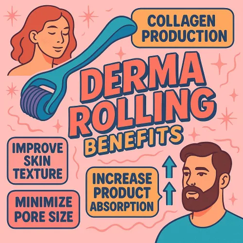 Miniatura 7 de Rodillo Derma de micropunto de acero inoxidable 540, rodillo de microagujas para cara, cuero cabelludo y barba, herramienta de cuidado de la piel