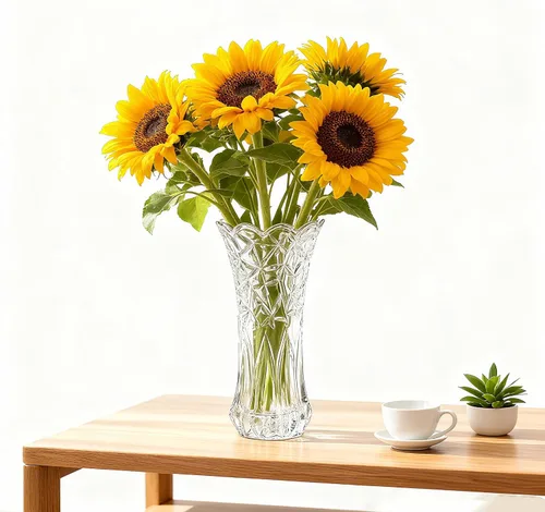 Miniatura 6 de Dicunoy Juego de 2 jarrones de flores de cristal, jarrones grandes transparentes de 9.5 pulgadas para centros de mesa, moderno jarrón de rosas