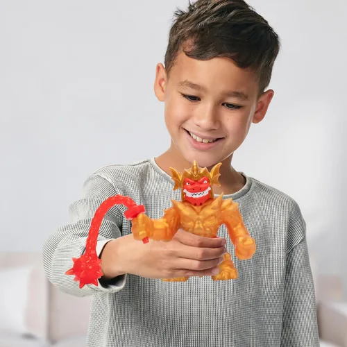 Miniatura 4 de Heroes of Goo JIT Zu Stretch Strikers Deluxe Hero Pack Blazagon, figura de acción elástica con más de 20 sonidos de batalla impresionantes, armadura