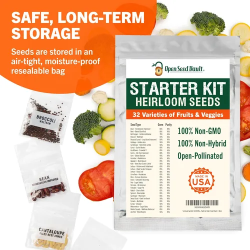 Miniatura 6 de Survival Gear, 15.000 semillas orgánicas Heirloom sin OMG, semillas para plantar verduras y frutas Comida de supervivencia para tu kit