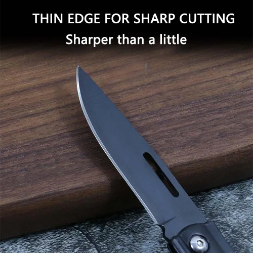 Miniatura 2 de Creative AK Cuchillo plegable portátil, cuchillo plegable de alto carbono de 5.9 pulgadas para exteriores, senderismo, camping, regalo para hombre