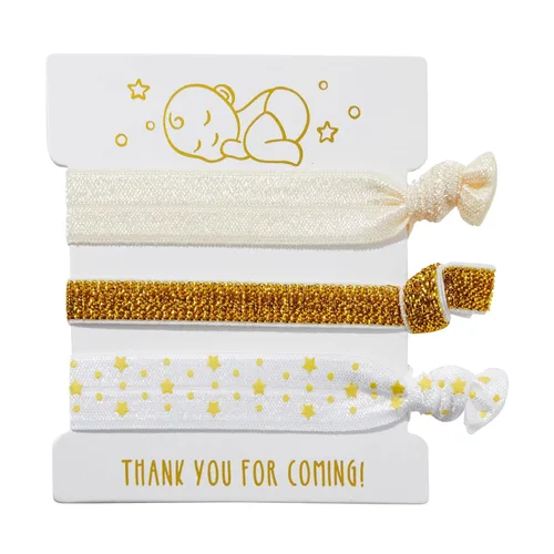 Miniatura 7 de Blue Panda Soporte elástico para cola de caballo, para baby shower, bandas para el cabello para revelación de género para despedidas de soltera