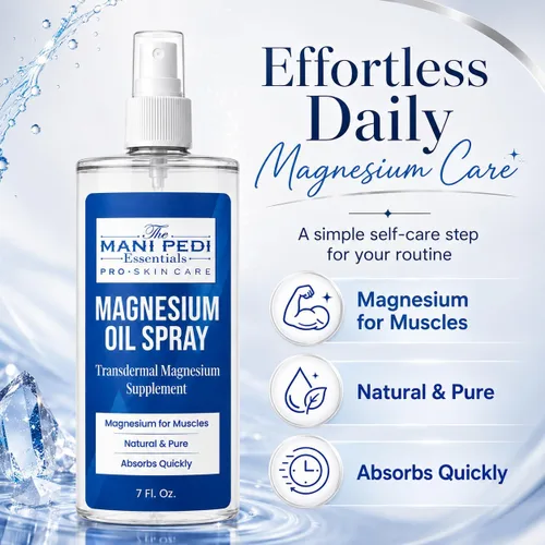 Miniatura 5 de Spray de aceite de magnesio. Suplemento tópico de magnesio de absorción rápida. Ayuda a los músculos y las articulaciones, puede promover un mejor
