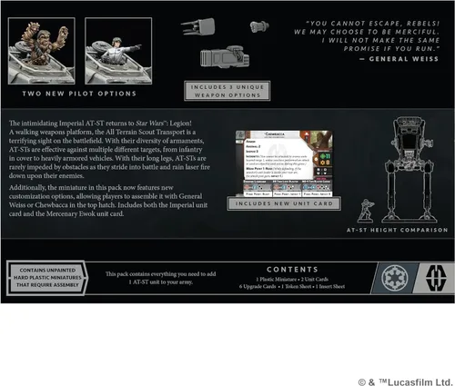Miniatura 3 de Star Wars: Legion at-ST Walker Unit Expansion - Potencia de fuego mejorada. Juego de miniaturas de mesa, juego de estrategia para niños y adultos, a