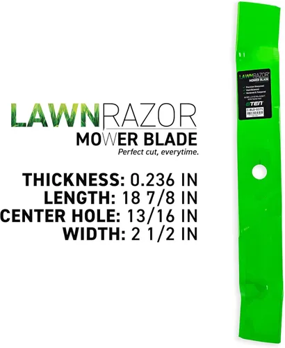 Miniatura 2 de 8TEN LawnRAZOR - Cuchilla para John Deere Z425 Z445 X320 GX345 1025R X500 GX355 X729 54" Deck M145516 (triturado) paquete de 3