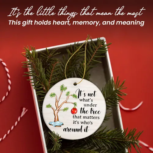 Miniatura 7 de TEEZWONDER Adornos Navideños Regalos para Mujeres Hombres - Adornos Navideños de Cerámica 2025 para Decoraciones de Árbol - Rellenos de Calcetín