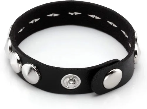 Miniatura 4 de MILAKOO Pulseras de cuero punk para hombres y mujeres, pulsera de remache de hip hop, pulsera ajustable, Cuero sintético, No es una piedra preciosa