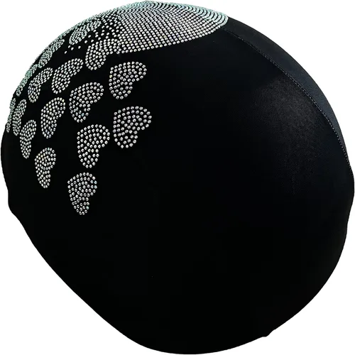 Miniatura 4 de Cubierta de casco de corazón de cristal, cubierta de casco de diamantes de imitación, casco elegante, cubierta de casco para jinete, paseos