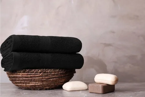 Miniatura 2 de Avalon Towels Toallas de baño para baño, 100% algodón, color negro, paquete de 6 (22 x 44 pulgadas), juego de toallas de baño de secado rápido