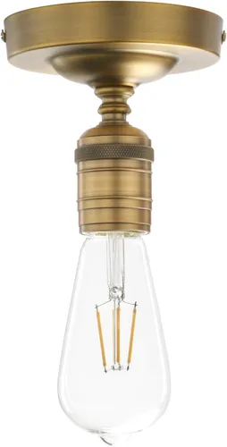 Miniatura 6 de Phansthy Lámpara de techo semiempotrada, lámpara industrial vintage cerca del techo, lámpara colgante de techo para dormitorio, cocina, sala