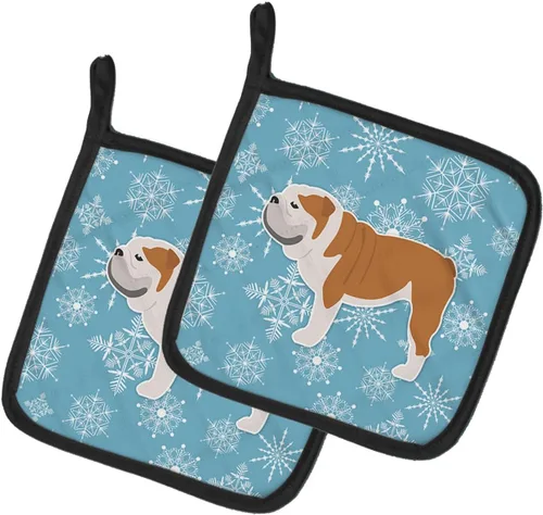 Miniatura 447 de Caroline's Treasures BB3567PTHD - Juego de soportes para ollas de cocina resistentes al calor, almohadillas calientes para cocinar, hornear, Copo