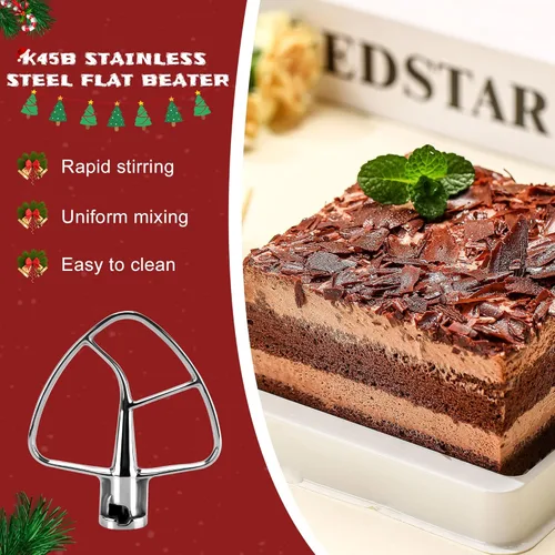 Miniatura 5 de Batidor plano K45B accesorio de acero inoxidable K45B mezclador de cocina de acero inoxidable apto perfectamente para batidora de soporte de cabeza