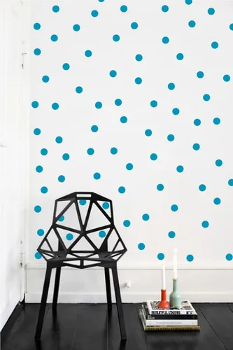Miniatura 2 de Adhesivos decorativos de vinilo para pared, diseño de círculos de lunares, fácil de despegar y pegar, adhesivos decorativos extraíbles para Verde