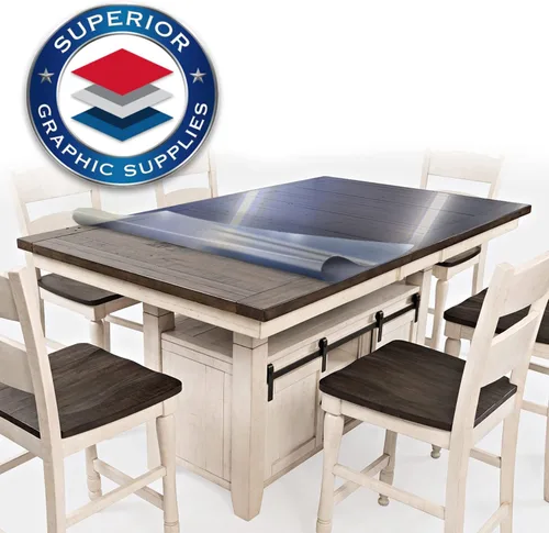 Miniatura 2 de Plástico transparente de 48 x 24 pulgadas - 0.059 in de grosor, cubierta de plástico o protector de vinilo de PVC, cubierta impermeable