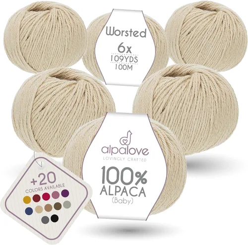 Miniatura 17 de Set de Lana Abultada (6 x 50 g) Súper Suave de Alpaca Bebé para Tejer Antracita 300 Metros