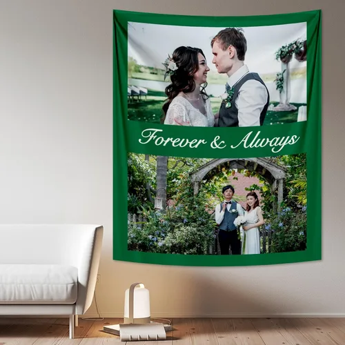 Tapiz personalizado para cargar imágenes con fotos y textos, tapiz personalizado para colgar en la pared, manta de telón de fondo para decoración de