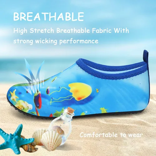 Miniatura 2 de ANLUKE Zapatos de agua para niños y niñas, calcetines de agua descalzos, secado rápido, playa, natación, deportes al aire libre, para niños pequeños