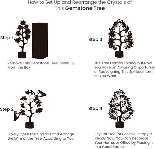 Miniatura 7 de PYOR Árbol de la vida de los 7 chakras, árbol de piedras preciosas, regalos de meditación, nueva decoración para el hogar, cristales, regalos