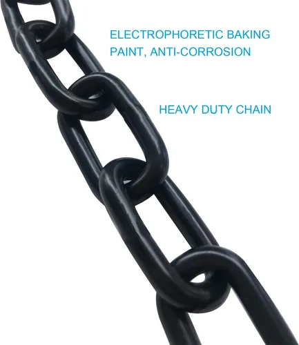 Miniatura 2 de 2 cadenas colgantes negras de servicio pesado de 23 pulgadas con 4 mosquetones, herrajes para sillas para parques infantiles interiores