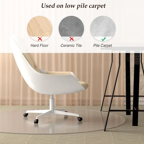Miniatura 2 de Alfombrilla para silla de oficina para alfombras, 35x35 pulgadas, Alfombrilla para escritorio de computadora para pisos alfombrados, Alfombras