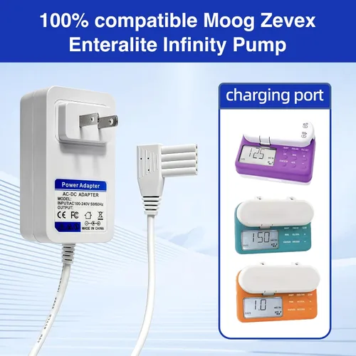 Miniatura 3 de Adaptador de fuente de alimentación de 5 V para bomba Moog Zevex Enteralite Infinity, compatible con bombas de alimentación Infinity Orange
