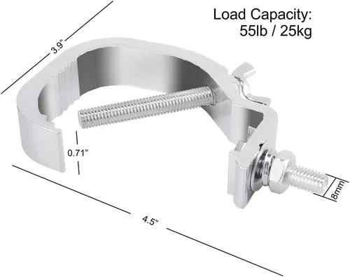Miniatura 3 de Abrazadera C Truss de 1.18 a 2 pulgadas, paquete de 10 abrazaderas de armadura de luces de escenario Olaalite para tubo de 1.181-1.969 in