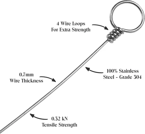 Miniatura 9 de ANDUSTRIAL Alambres de repuesto para corte de queso de acero inoxidable para queso suave y duro, fácil de usar y limpiar, 3 cables de 24 pulgadas +