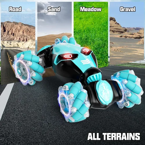 Miniatura 4 de 82.4 °F Control remoto Sensor de gestos RC Stunt Cars Juguetes Regalos para Niños 2.4GHz 4WD Rc Car, doble cara, 360° voltea el vehículo