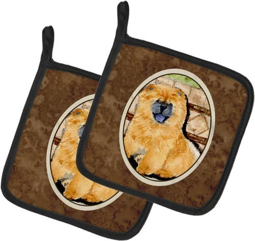 Miniatura 130 de Caroline's Treasures SS8617PTHD - Juego de soportes para ollas de cocina resistentes al calor, almohadillas calientes para horno para cocinar, Husky
