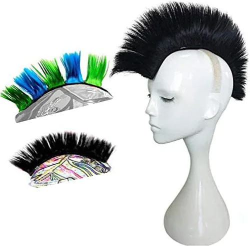 Miniatura 9 de Helmet Hawks Mohawk Pelucas sintéticas para bicicleta/casi casco/palo reutilizable diseño