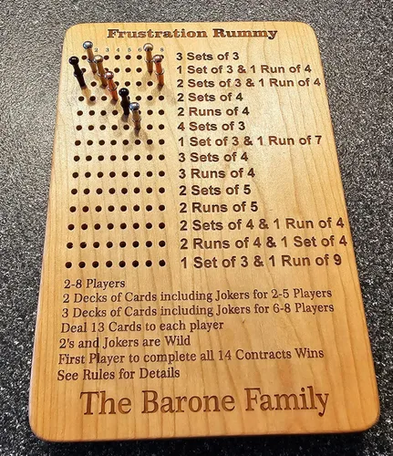 Miniatura 3 de Tablero de juego Rummy de la frustración de 8 jugadores