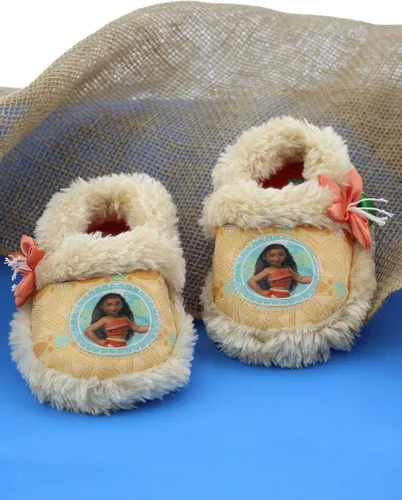 Miniatura 7 de Disney Moana - Pantuflas de felpa para niña pequeña con piel sintética 11-12 M EE UU para niño pequeño coral Coral