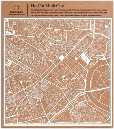 Miniatura 59 de O3 Design Studio Aberdeen - Mapa de papel cortado en papel blanco de 12 x 12 pulgadas