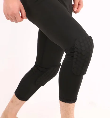 Miniatura 8 de SS COLOR FISH Leggings de baloncesto para hombre con rodilleras, mallas de compresión 3/4, pantalones deportivos atléticos de capa base