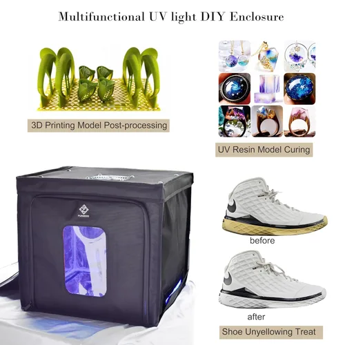 Miniatura 4 de Caja de curado con luz UV Recinto de curado 400 (L) 380 (W) * 400 (H) mm Gabinete de curado grande 365-460nm Luz UV para curar LCD SLA DLP