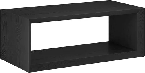 Miniatura 11 de Henn&Hart Mesa auxiliar rectangular de madera de 48 pulgadas con estante de almacenamiento abierto para sala de estar, sala familiar u oficina